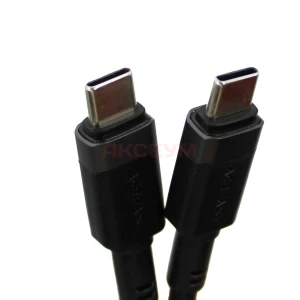 Кабель Type-C - Type-C Acefast C14-03 (3A/60W/PD/пружинный/оплетка нейлон/1.2 м) черный
