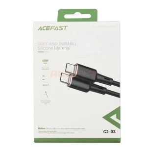 Кабель Type-C - Type-C Acefast C2-03 (3A/60W/PD/силикон/1.2 м) черный