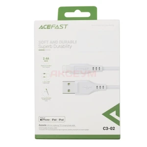 Кабель USB - Lightning Acefast C3-02 (2.4A/MFI/1.2 м) белый