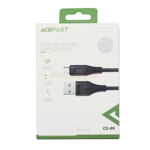 Кабель USB - MicroUSB Acefast C3-09 (2.4А/1.2 м) черный