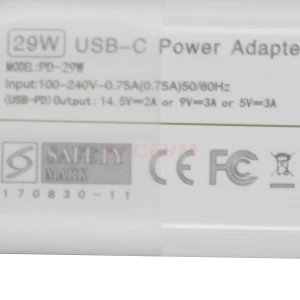 Блок питания для ноутбуков Apple 14.5V 2A 29W (Type-C)