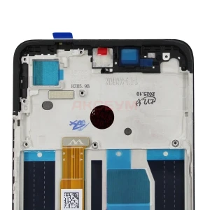 Дисплей с рамкой для Realme C65 4G (черный) - Оригинал