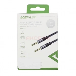 Кабель AUX 3.5 мм Jack - 3.5 мм Jack Acefast J10 (1 м) Черный