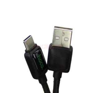 Кабель USB - Type-C Hoco U146 (3A, 36W, оплетка нейлон, 1.2 м) Черный