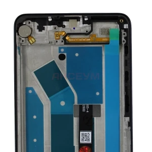 Дисплей с рамкой для Tecno Camon 19 с тачскрином (черный) - Оригинал