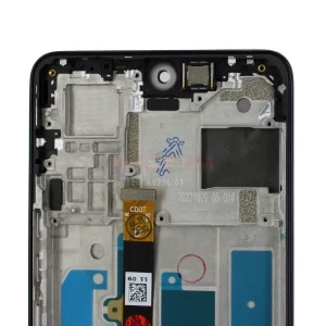 Дисплей с рамкой для Tecno Camon 19 с тачскрином (черный) - Оригинал