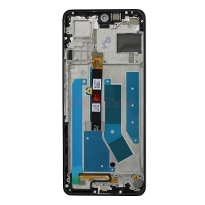 Дисплей с рамкой для Tecno Camon 19 с тачскрином (черный) - Оригинал