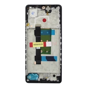 Дисплей с рамкой для Xiaomi Poco X5 Pro 5G/Redmi Note 12 Pro 5G с тачскрином (черный) - Оригинал