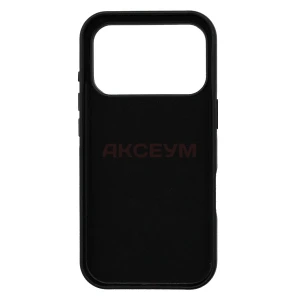 Чехол накладка для iPhone 17 Pro MagSafe SM002 экокожа (черный)