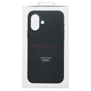 Чехол накладка для iPhone 17 MagSafe SM002 экокожа (черный)