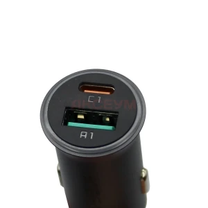 Автомобильное зарядное USB/Type-C Acefast B16 (95W/QC3.0/PD/1Type-C/1USB) серая
