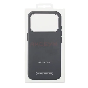 Чехол для iPhone 17 Pro Max MagSafe ORG Silicone Case с анимацией (черный)