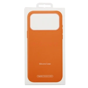 Чехол для iPhone 17 Pro MagSafe ORG Silicone Case с анимацией (оранжевый)
