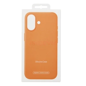 Чехол для iPhone 17 MagSafe ORG Silicone Case с анимацией (оранжевый)