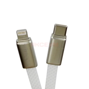 Кабель Type-C - Lightning Hoco X125 (3A/30W/PD/оплетка нейлон) белый