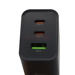 Сетевая зарядка USB/Type-C Hoco N75 (65W/QC3.0/PD/3 порта) черная