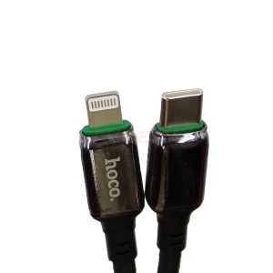 Кабель Type-C - Lightning Hoco X127 (3A/30W/PD/оплетка нейлон) черный