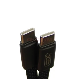 Кабель Type-C - Type-C XO NB-Q307 (60W/PD/оплетка нейлон/сверхтонкий) черный