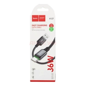 Кабель USB - Type-C Hoco X127 (3A/36W/оплетка нейлон) черный