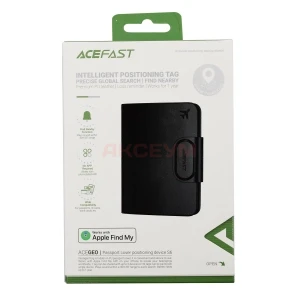 GPS трекер метка Acefast S6 (обложка для паспорта) черная