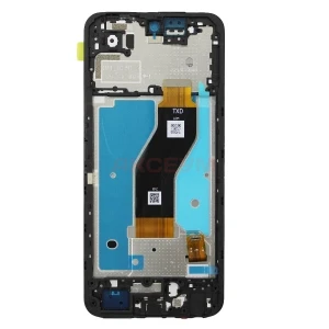 Дисплей с рамкой для Tecno Spark Go 2 с тачскрином (черный) - Оригинал