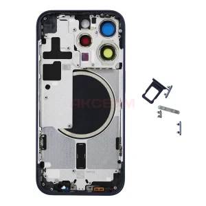 Корпус для iPhone 15 Pro (1 Sim) синий - Премиум