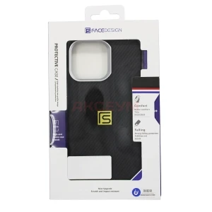 Чехол накладка для iPhone 15 Pro Max SM028 Carbon (черный)
