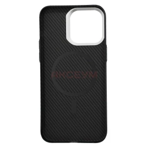 Чехол накладка для iPhone 15 Pro Max SM028 Carbon (черный)