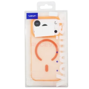 Чехол накладка для iPhone 17 Pro SM042 MagSafe (оранжевый)
