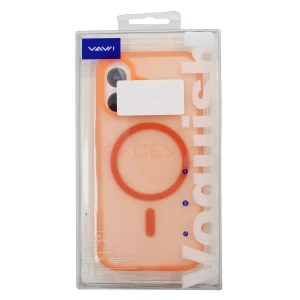 Чехол накладка для iPhone 17 SM042 MagSafe (оранжевый)