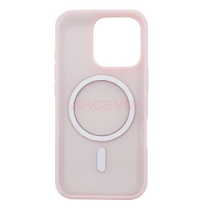 Чехол накладка для iPhone 16 Pro SM042 MagSafe (розовый)