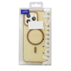 Чехол накладка для iPhone 15 Pro Max SM042 MagSafe (коричневый)