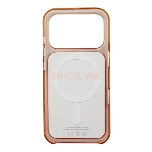 Чехол накладка для iPhone 17 Pro MagSafe PC Clear (оранжевый)
