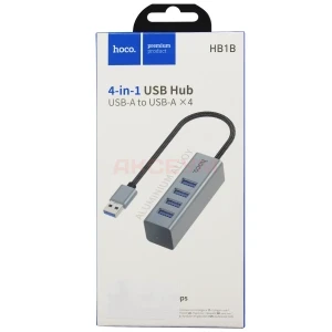 Переходник USB - 4xUSB 3.0 Hoco HB1B (серый)