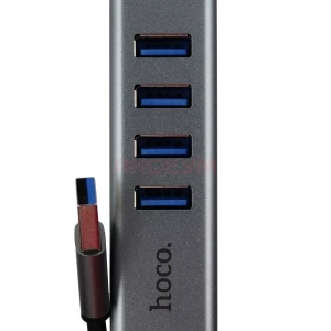 Переходник USB - 4xUSB 3.0 Hoco HB1B (серый)