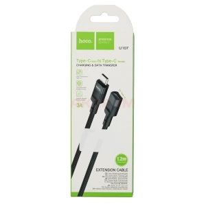 Кабель Type-C Male -Type-C Female Hoco U107 (1.2 м) черный
