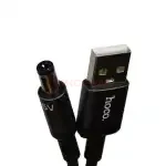 Кабель USB - DC 5.5 Hoco X129 (оплетка нейлон/1 м) черный
