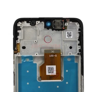 Дисплей с рамкой для Honor X7d 4G с тачскрином (черный) - Оригинал