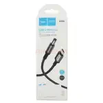 Кабель Type-C - DC 5.5 Hoco X129 (оплетка нейлон/1 м) черный