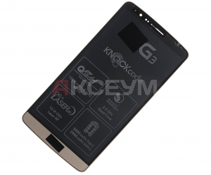 Дисплей с рамкой для LG D855 (G3) (серый)